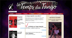 Desktop Screenshot of letempsdutango.com