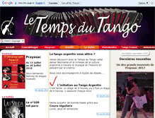 Tablet Screenshot of letempsdutango.com